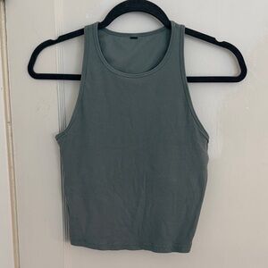 Vuori Ribbed Light Blue Pose Bra Tank